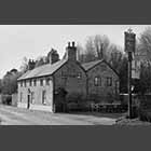 black and white photo of The Chequers public house at Little Gransden