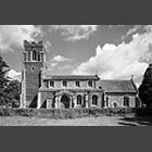 black and white photo of Church of St Mary Magdalene Hilton