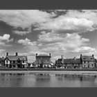 black and white photo of the Quayside Godmanchester