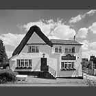 black and white photo of the Crown and Cushion pub in Great Gransden