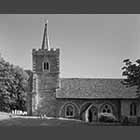 black and white photo of St Nicholas Church Arrington