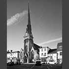 black and white photo of the Free Church St Ives