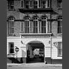 black and white photo of the George Hotel Huntingdon
