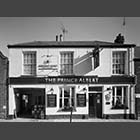 monochrome photo of the Prince Albert public house Ely