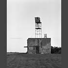 black and white photo of World War II control tower at Gransden Lodge airfield