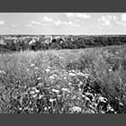 black and white photo from the Summit of Crow Hill at Cambourne