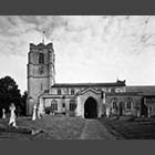 black and white photo of All Saints' Church Barrington