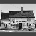 black and white photo of the Wheatsheaf public house Gamlingay
