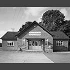 black and white photo of Hatley Village Hall