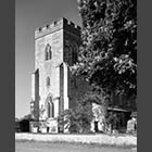 black and white photo of St Mary’s Church Comberton