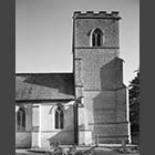 black and white photo of St Peter's Church Barton