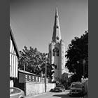black and white photo of Church of St Mary the Virgin Godmanchester